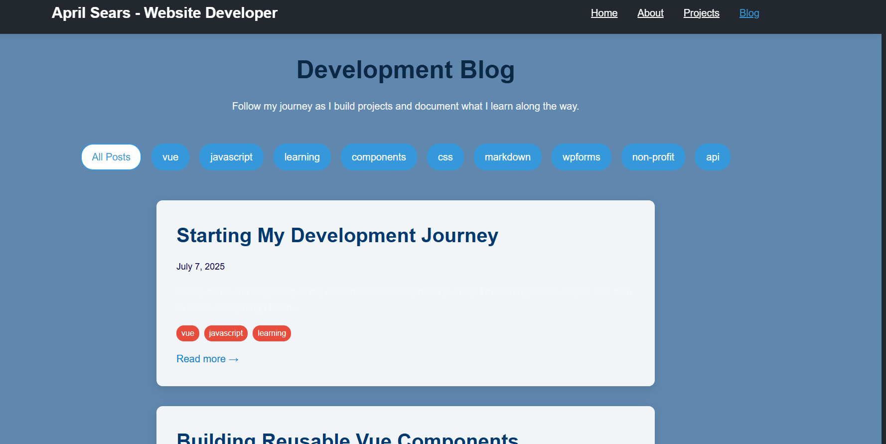 Personal Portfolio & Blog preview
